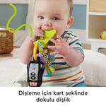 Fisher-Price Birden fazla dil desteğiyle 6 ay ve üzeri bebekler için müzik çalan, dişlik ve ayna içeren Eğlen ve Öğren Eğlenceli Aktivite Anahtarı, HWY40