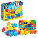 Fisher-Price Mega Bloks Müzikli Alfabe Treni, Gerçek Sesler ve Müzik ile Harfleri Öğretir FWK22