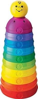 Fisher-Price Numaralı Kaplar Fisher-Price Numaralı Kaplar, İç içe Geçebilir 10 Renkli Kap, 5 Adet Topa Dönüşür W4472 W4472