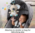 Fisher-Price Taşınabilir Uyku Yardımcısı Koala ses makinesi, Yenidoğanlar için beyaz gürültü ve müzik sesi çıkaran yumuşak ve taşınabilir, JBD65