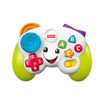 Fisher-Price Türkçe dil desteğiyle 6 ay ve üzeri bebekler ve yürüme çağındaki çocuklar için ışıklı ve şarkılar içeren Eğlen ve Öğren Eğitici Oyun Kumandası, yeşil renkli oyun konsolu oyuncağı, HXB64