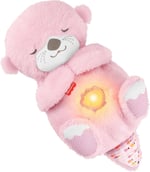 Fisher-Price Uyku Arkadaşı Su Samuru oyuncağı ve ses makinesi, yenidoğanlar için, Nefes alıp verir gibi hareket eden, ışıklı ve taşınabilir, JLJ33