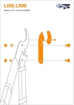 Fiskars 112380-112440-112480 Dal Kesme Makası Yedek Bıçak - Seçenekler: Bıçak L109, LX99, L93, L99, Bıçak L102, L72, L76, Bıçak L70...