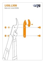 Fiskars 112380-112440-112480 Dal Kesme Makası Yedek Bıçak - Seçenekler: Bıçak L109, LX99, L93, L99, Bıçak L102, L72, L76, Bıçak L70...