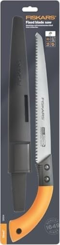 Fiskars Ahşap Testeresi Yeşil, Sabit Bıçak, Plastik Kılıf Dahil, Düz Kesim, Bıçak Uzunluğu: 33 cm, Paslanmaz Çelik Bıçak, Siyah/Turuncu, SW84, 1001620