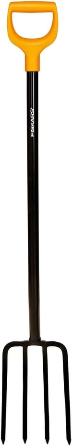 Fiskars Bahçıvan küreği, sert, taşlı zeminler için, sivri, uzunluk: 117 cm, çelik yaprak ve sap, plastik sap, siyah/turuncu, sağlam, 1003455