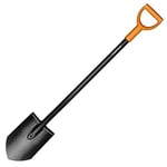 Fiskars Bahçıvan küreği, sert, taşlı zeminler için, sivri, uzunluk: 117 cm, çelik yaprak ve sap, plastik sap, siyah/turuncu, sağlam, 1003455
