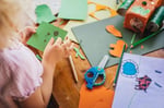 Fiskars Çocuk hayvan makası balık motifli sağ ve sol elini kullananlar için, mavi, uzunluk 13 cm - Seçenekler: Balık., Arı., Panda, Uğur böceği