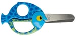 Fiskars Çocuk hayvan makası balık motifli sağ ve sol elini kullananlar için, mavi, uzunluk 13 cm - Seçenekler: Balık., Arı., Panda, Uğur böceği