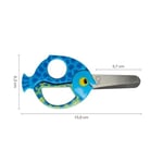 Fiskars Çocuk hayvan makası balık motifli sağ ve sol elini kullananlar için, mavi, uzunluk 13 cm - Seçenekler: Balık., Arı., Panda, Uğur böceği
