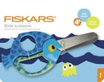 Fiskars Çocuk hayvan makası balık motifli sağ ve sol elini kullananlar için, mavi, uzunluk 13 cm - Seçenekler: Balık., Arı., Panda, Uğur böceği