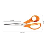 Fiskars El sanatları, dikiş ve ofis işleri için evrensel makas, Klasik, Uzunluk: 21 cm, Sağ elini kullananlar için, Turuncu, 1005148