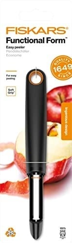 Fiskars Hareketli bıçaklı soyucu, uzunluk: 18 cm, çelik/plastik, fonksiyonel şekil, siyah/turuncu, 1014419