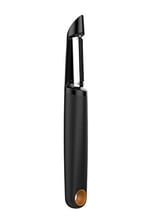 Fiskars Hareketli bıçaklı soyucu, uzunluk: 18 cm, çelik/plastik, fonksiyonel şekil, siyah/turuncu, 1014419