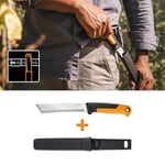 Fiskars hasat bıçağı, kalın saplar ve saplar için, bıçak uzunluğu: 15 cm, paslanmaz çelik/plastik, siyah/turuncu, X serisi, K82, 1062830