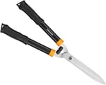 Fiskars HS21 Çit Budama Makinesi, Çit ve Çalıları Budamak İçin, Uzunluk 59 cm, Sertleştirilmiş Çelik Bıçaklar/Yumuşak Dokunuşlu Plastik Sap, Siyah/Turuncu, Düz, 1026827