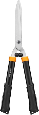 Fiskars HS21 Çit Budama Makinesi, Çit ve Çalıları Budamak İçin, Uzunluk 59 cm, Sertleştirilmiş Çelik Bıçaklar/Yumuşak Dokunuşlu Plastik Sap, Siyah/Turuncu, Düz, 1026827