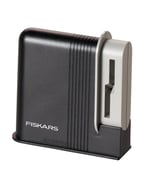Fiskars Makas bileyici, sağ elini kullananlar için, seramik zımpara başlıkları/plastik gövde, siyah/gri, Clip-Sharp 1000812