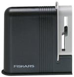 Fiskars Makas bileyici, sağ elini kullananlar için, seramik zımpara başlıkları/plastik gövde, siyah/gri, Clip-Sharp 1000812