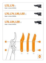 Fiskars Orijinal yedek bıçak ve vidalar Bypass dişli budama makası L102, L72, L76, gri, 1026284 için - Seçenekler: Bıçak L102, L72, L76, Bıçak L109, LX99, L93, L99, Bıçak L70...