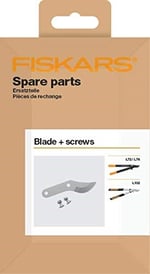 Fiskars Orijinal yedek bıçak ve vidalar Bypass dişli budama makası L102, L72, L76, gri, 1026284 için - Seçenekler: Bıçak L102, L72, L76, Bıçak L109, LX99, L93, L99, Bıçak L70...