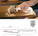 Fiskars peynir bıçağı, toplam uzunluk: 24 cm, yüksek kaliteli çelik/plastik, beyaz, fonksiyonel form, 1015987