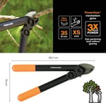 Fiskars PowerGear L31, 1000581 örs dişli budama makası, kuru ve sert ahşap için, yapışmaz kaplama, sertleştirilmiş hassas çelik, uzunluk: 39 cm, siya - Seçenekler: L31 (Ast Ø 3,5 cm), L77 (Ast Ø 5 cm)