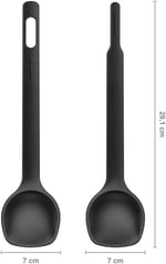 Fiskars Pratik salata çatal bıçak takımı, kaşık veya pense olarak kullanılabilir, uzunluk: 29 cm, plastik, fonksiyonel şekil, siyah, 1014434