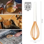 Fiskars Silikon kaplamalı telleri ile çırpma telleri, uzunluk: 29,7 cm, plastik/silikon, turuncu/beyaz, fonksiyonel şekil, 1023613