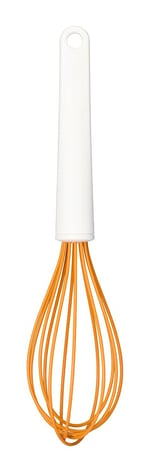 Fiskars Silikon kaplamalı telleri ile çırpma telleri, uzunluk: 29,7 cm, plastik/silikon, turuncu/beyaz, fonksiyonel şekil, 1023613