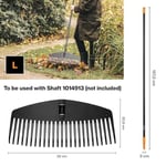 Fiskars Tırmık Başlığı, 25 diş, Fiskars Solid sapıyla birleştirilebilir, Genişlik: 51,1 cm, Plastik dişler, Siyah, L, Solid, 1014915