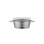 Fissler Phi Collection kızartma tavası (20 cm, 2,3 l), cam kapaklı, paslanmaz çelik, indüksiyonlu ocaklara uygun, enerji tasarruflu, bulaşık makinesinde yıkanabilir, üstün kalite, Almanya'da