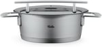 Fissler Phi Collection kızartma tavası (20 cm, 2,3 l), cam kapaklı, paslanmaz çelik, indüksiyonlu ocaklara uygun, enerji tasarruflu, bulaşık makinesinde yıkanabilir, üstün kalite, Almanya'da