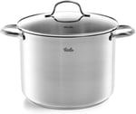 Fissler San Francisco/Paslanmaz Çelik Tencere (3,3 L - Ø 20 cm) Cam Kapaklı Tencere, Dökme Kenarı, Ölçüm Ölçeği - Endüksiyon - Seçenekler: 1,9 L - Ø 16 cm, 3,3 L - Ø 20 cm, 5.3 liters