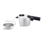Fissler Vitaquick Premium Düdüklü Tencere (2,5 L, Çap 18 cm), Paslanmaz Çelik Düdüklü Tencere, 2 Pişirme Seviyesi, Alman Malı, İndüksiyon