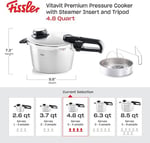 Fissler Vitavit Premium Düdüklü Tencere 4,5 LT - Seçenekler: 4.5 Liters, 8 Liters, 6 Liters