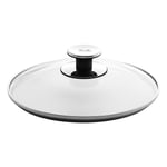 Fissler/Şeffaf Cam Kapak (Ø 22 cm) Tava, Tencere ve Düdüklü Tencere için Yedek Kapak - Bedenler: 20 cm, 22 cm, 32 cm