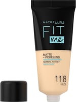 Fit Me Matte+poreless Fondöten - 118 Nude (118 Nude)