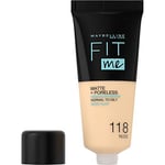 Fit Me Matte+poreless Fondöten - 118 Nude (118 Nude)