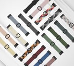 Fitbit Charge ile Uyumlu 10'lu Paket Örgülü Esnek Ayarlanabilir Kayışlar Kadın Erkek için 5 Bantlar, Şarj için Spor Elastik Naylon Kumaş Bileklikler 5