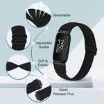 Fitbit Inspire 3/Inspire 2/Inspire HR/Inspire/Ace 3/Ace 2 ile Uyumlu Elastik Naylon Bantlar Kadın Erkek için, Yumuşak Ayarlanabilir Esnek Döngü Kayışları Fitbit Inspire 3 Bant için Yedek