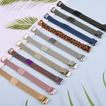 Fitbit Luxe Bantları Kadın Erkek için Metal Bant, Paslanmaz Çelik Hasır Halka, Ayarlanabilir Manyetik Bileklik Yedek Kayış, Fitbit Luxe Fitness ve Sağlık İzleyici ile Uyumlu
