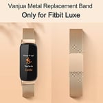 Fitbit Luxe Bantları Kadın Erkek için Metal Bant, Paslanmaz Çelik Hasır Halka, Ayarlanabilir Manyetik Bileklik Yedek Kayış, Fitbit Luxe Fitness ve Sağlık İzleyici ile Uyumlu