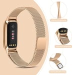 Fitbit Luxe Bantları Kadın Erkek için Metal Bant, Paslanmaz Çelik Hasır Halka, Ayarlanabilir Manyetik Bileklik Yedek Kayış, Fitbit Luxe Fitness ve Sağlık İzleyici ile Uyumlu