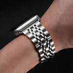 Fitbit Sense/Versa 3 ile Uyumlu Paslanmaz Çelik Bantlar, Erkekler için Yedek Klasik Metal Bileklik