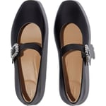 Fitflop Bayan Delicato Crystal-Buckle Leather Mary Jane ayakkabı