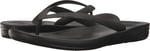 Fitflop Erkek iQushion Ergonomik Parmak Arası Terlik Açık Burun Sandalet, siyah, eu