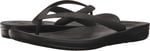 Fitflop Erkek iQushion Ergonomik Parmak Arası Terlik Açık Burun Sandalet, siyah, eu