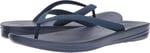 Fitflop Erkek iQushion Ergonomik Parmak Arası Terlik Açık Burun Sandalet, siyah, eu