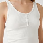 Fitilli Atlet Crop U Yaka Önü Düğmeli Fitilli
